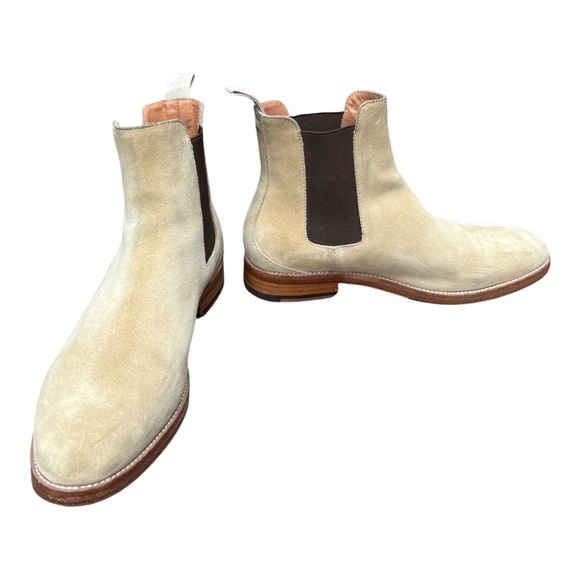 New Republic Men’s 40.5 (7 1/2) Ventura Chelsea Tan Suede Boots, Suede Booties - Picture 2 of 12